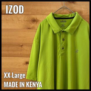 【IZOD】XXL ビッグサイズ ポロシャツ ポリエステル ワンポイント 古着(ポロシャツ)