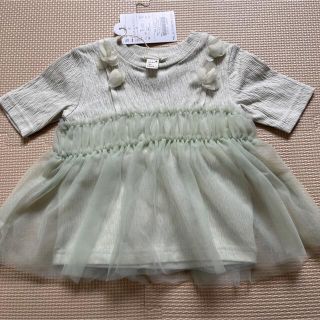 エフオーキッズ(F.O.KIDS)のアプレレクール　お花チュールTシャツ(Ｔシャツ)