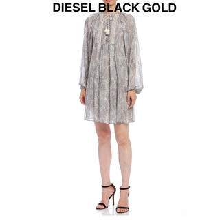 ディーゼル(DIESEL)のSIZE 36 新品 タッセルリボン ペイズリー ドレス(ミニワンピース)
