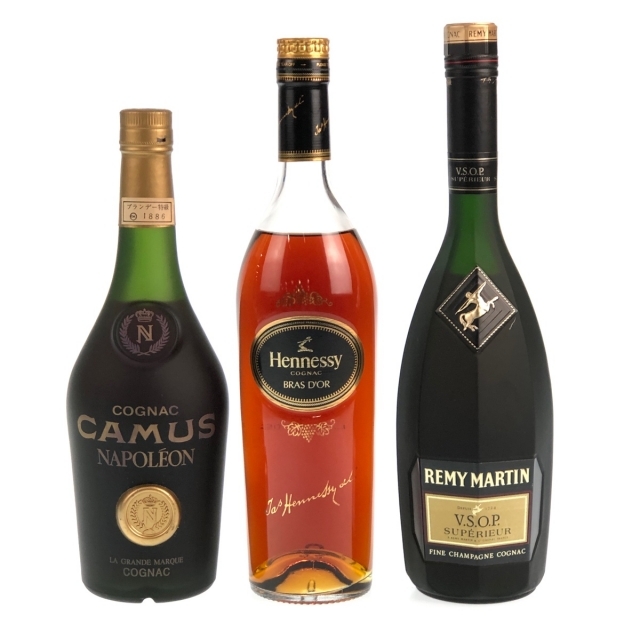 3本 REMY MARTIN CAMUS Hennessy コニャック