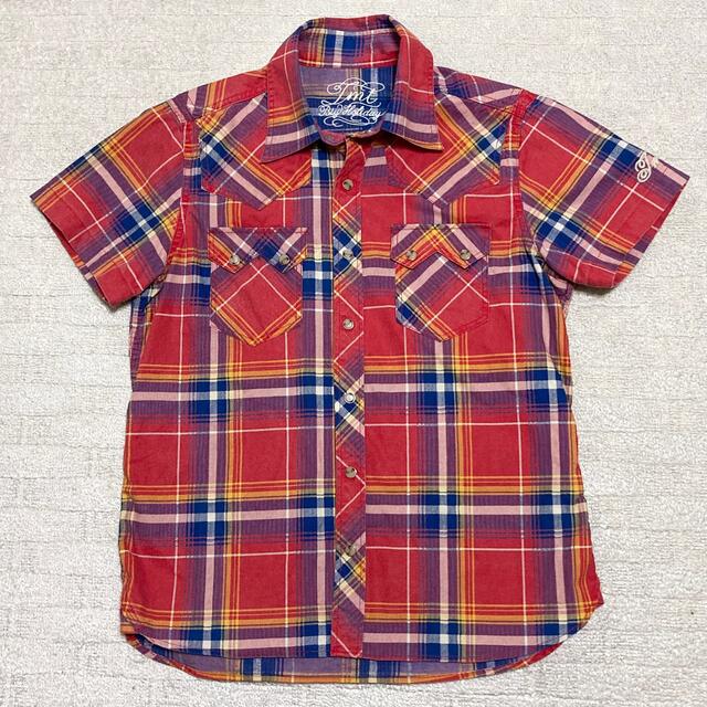 【新品】TMT チェックシャツ Sサイズ 半袖