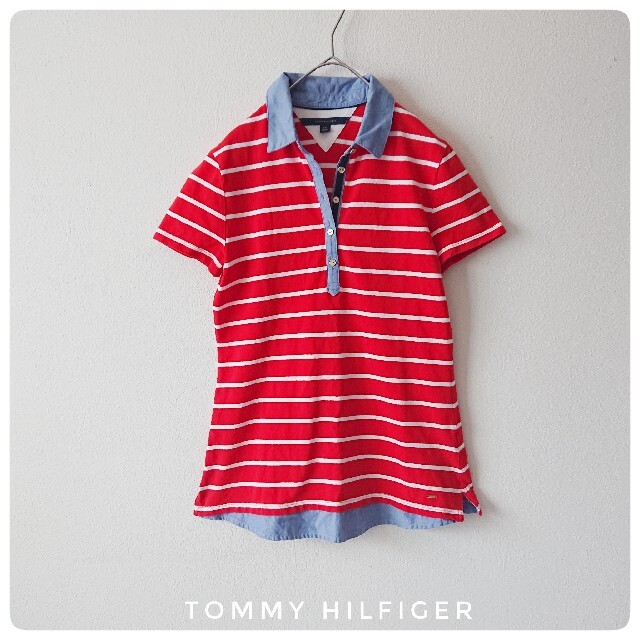 TOMMY HILFIGER(トミーヒルフィガー)のTommy Hilfiger  デニム 切替 レイヤード調 カットソー レディースのトップス(カットソー(半袖/袖なし))の商品写真