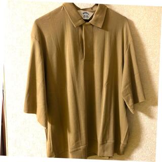 サンシー(SUNSEA)のSUNSEA ベージュ　綿×シルク半袖シャツ(Tシャツ/カットソー(半袖/袖なし))