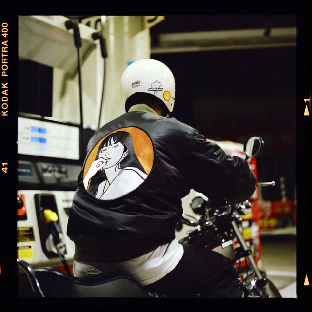 ALPHA INDUSTRIES(アルファインダストリーズ)のONAIR×キネKYNE×アルファAlpha■21AWボンバージャケットSサイズ メンズのジャケット/アウター(ミリタリージャケット)の商品写真