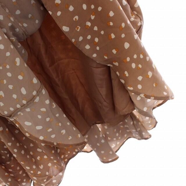 LOUNIE(ルーニィ)のルーニィ LOUNIE スカート フレア ロング 総柄 36 S オレンジ レディースのスカート(ロングスカート)の商品写真