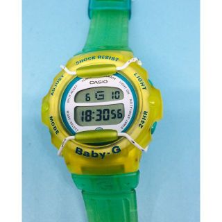 カシオ(CASIO)のF12）これからの季節に(*'▽')カシオ・ベビーG電池交換済みイエローデジタル(腕時計)