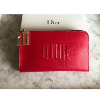 クリスチャンディオール(Christian Dior)の正規品　ディオール　ポーチ　レッド(ポーチ)