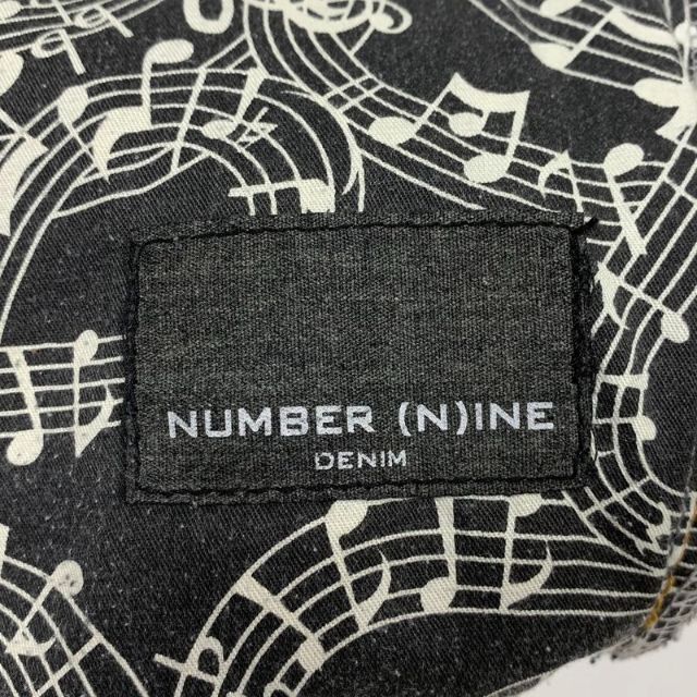 NUMBER (N)INE(ナンバーナイン)のNUMBER (N)INE ペイント ダメージ加工 音符 デニムパンツ M メンズのパンツ(デニム/ジーンズ)の商品写真