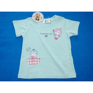 アンパンマン(アンパンマン)の新品　110cm　アンパンマン　2022いちごパフェ半袖Tシャツ　ミント(Tシャツ/カットソー)