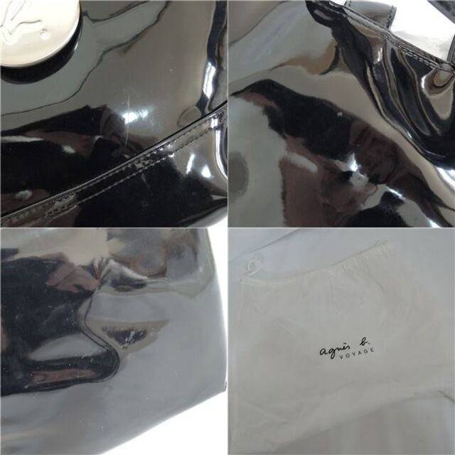 agnes b.(アニエスベー)のagnes b. アニエスベー ボヤージュ エナメル ロゴ ミニ ハンドバッグ レディースのバッグ(ハンドバッグ)の商品写真
