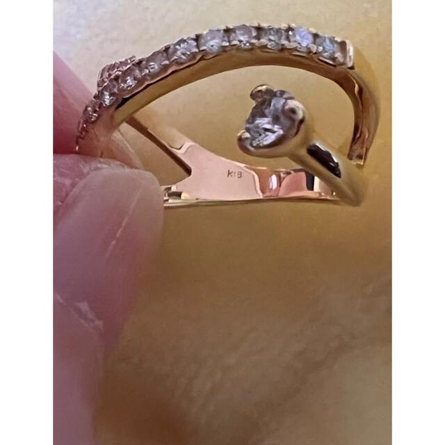 まーに様k18★ダイヤモンドリング　ピンキーリング レディースのアクセサリー(リング(指輪))の商品写真