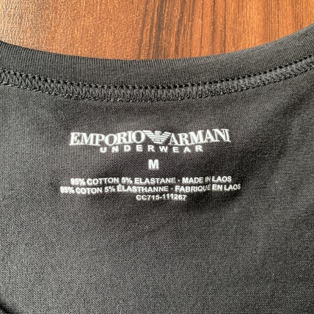 Emporio Armani(エンポリオアルマーニ)の【新品】EMPORIO ARMANI アルマーニ Tシャツ メンズ 黒 M メンズのトップス(Tシャツ/カットソー(半袖/袖なし))の商品写真