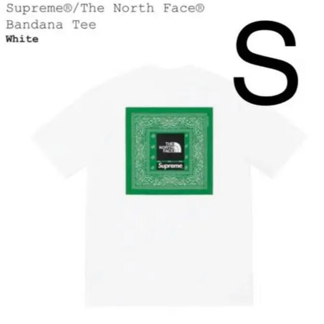 Supreme The north face Bandana tee 白 S