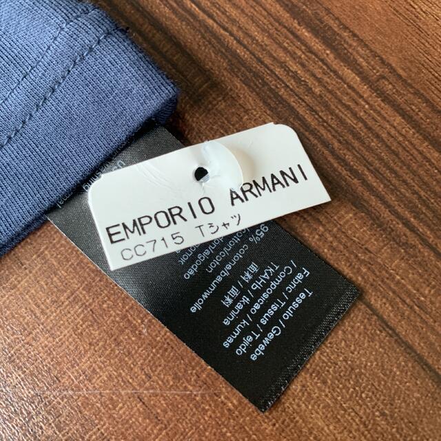 Emporio Armani(エンポリオアルマーニ)の【新品】EMPORIO ARMANI アルマーニ Tシャツ メンズ 紺 M メンズのトップス(Tシャツ/カットソー(半袖/袖なし))の商品写真