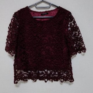 ローズバッド(ROSE BUD)のローズバッド ROSEBUD　レースショート丈トップス(カットソー(半袖/袖なし))