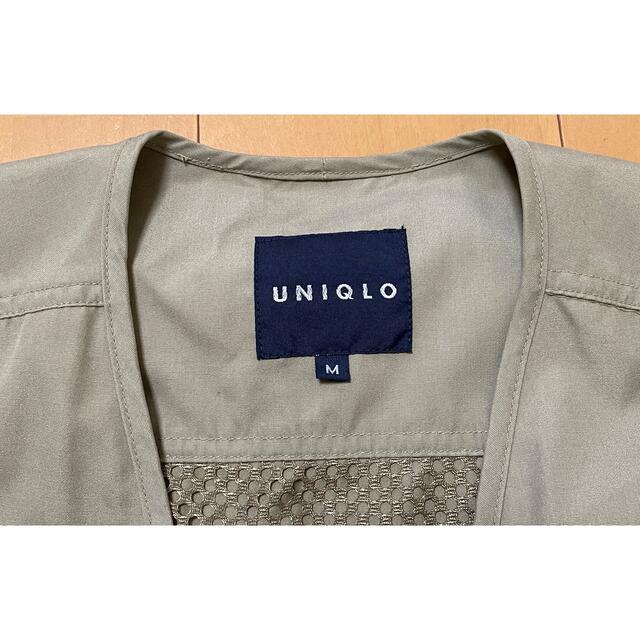 UNIQLO(ユニクロ)のUNIQLOのメッシュベスト Mサイズ、薄いグリーン メンズのトップス(ベスト)の商品写真