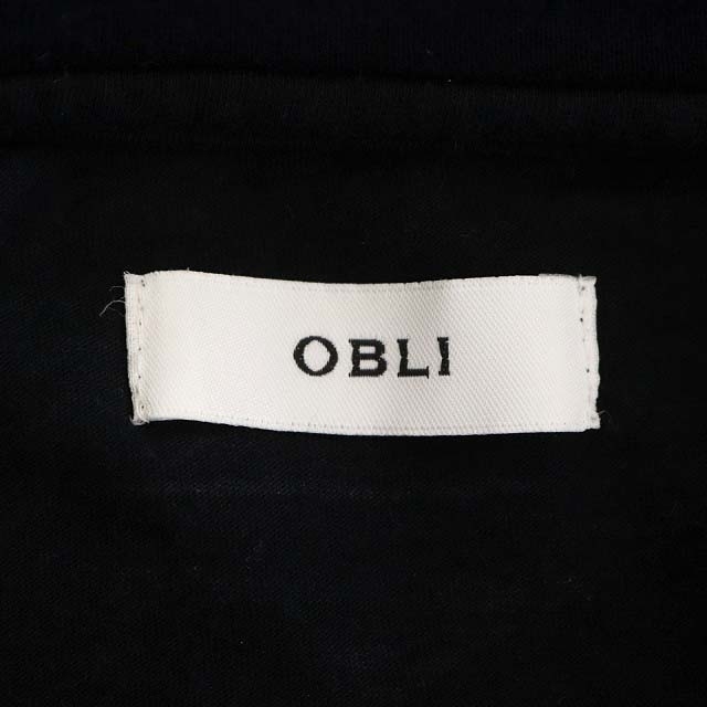 other(アザー)のオブリ OBLI カットソー Tシャツ 半袖 コットン ロゴTシャツ F 黒 レディースのトップス(Tシャツ(半袖/袖なし))の商品写真