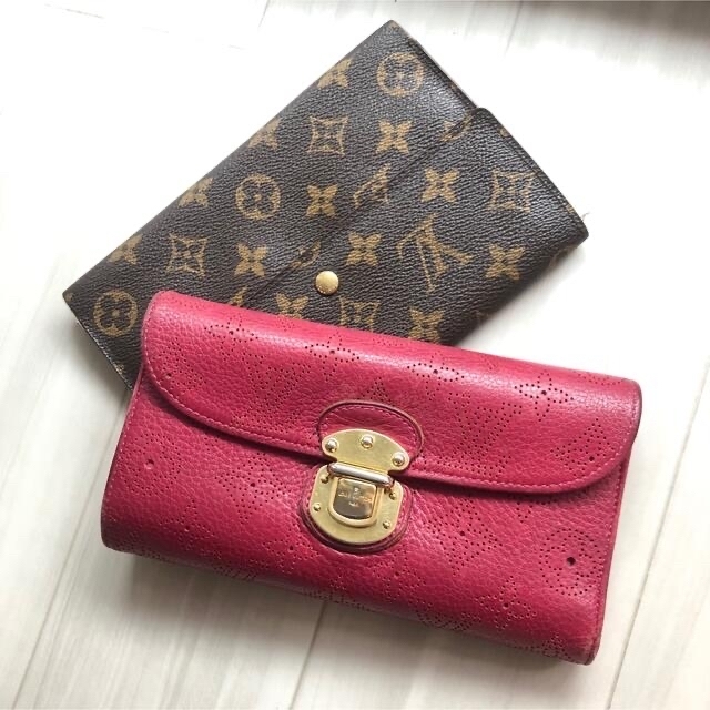 LOUIS VUITTON(ルイヴィトン)の美品 ルイヴィトン マヒナ ポルトフォイユ アメリア 長財布 レディースのファッション小物(財布)の商品写真