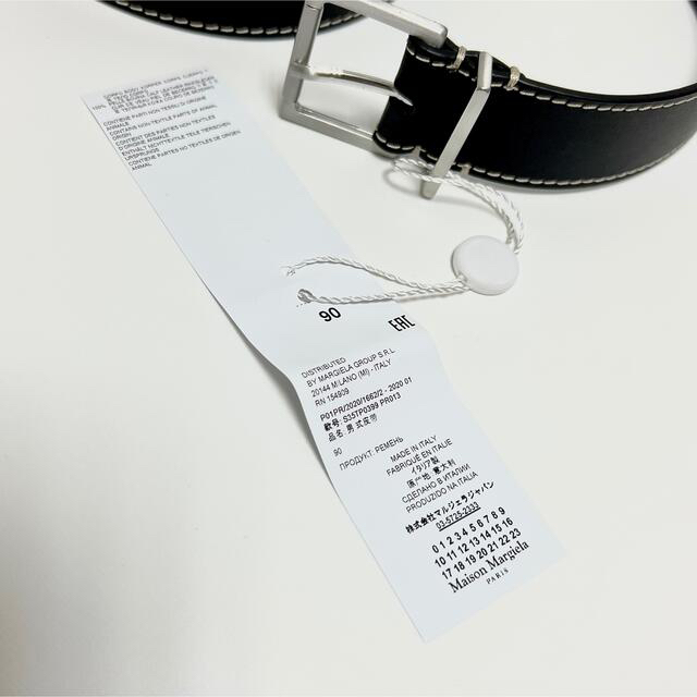 Maison Martin Margiela - メゾンマルジェラ レザー ベルト 黒 90