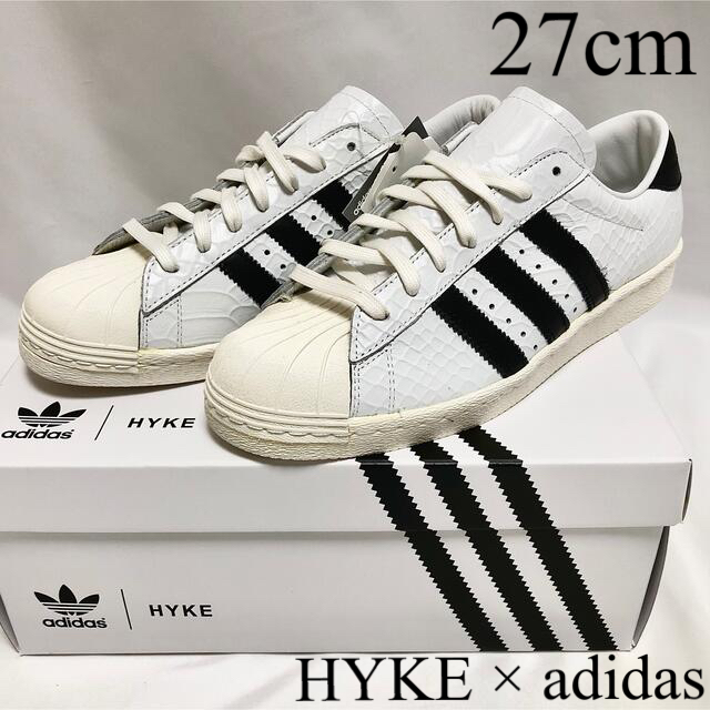 新品 adidas ハイク hyke スーパースター スニーカー 白黒 ホワイト