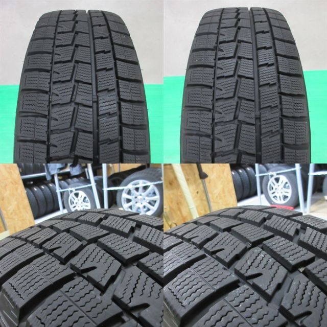 DUNLOP(ダンロップ)のヴェルファイア 215/60R17 バリ山スタッドレス エルグランド エスティマ 自動車/バイクの自動車(タイヤ・ホイールセット)の商品写真