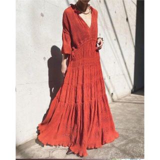 アメリヴィンテージ(Ameri VINTAGE)のAmeri vintage♡SHIRRING PLEATS DRESS(ロングワンピース/マキシワンピース)