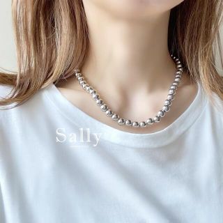 アメリヴィンテージ(Ameri VINTAGE)のnew【シルバー】シンプルなメタルボールネックレス(ネックレス)