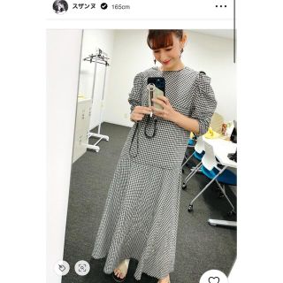 アメリヴィンテージ(Ameri VINTAGE)のhitoさま専用⭐️CHECK 2WAY PUFF SLEEVE DRESS(ロングワンピース/マキシワンピース)