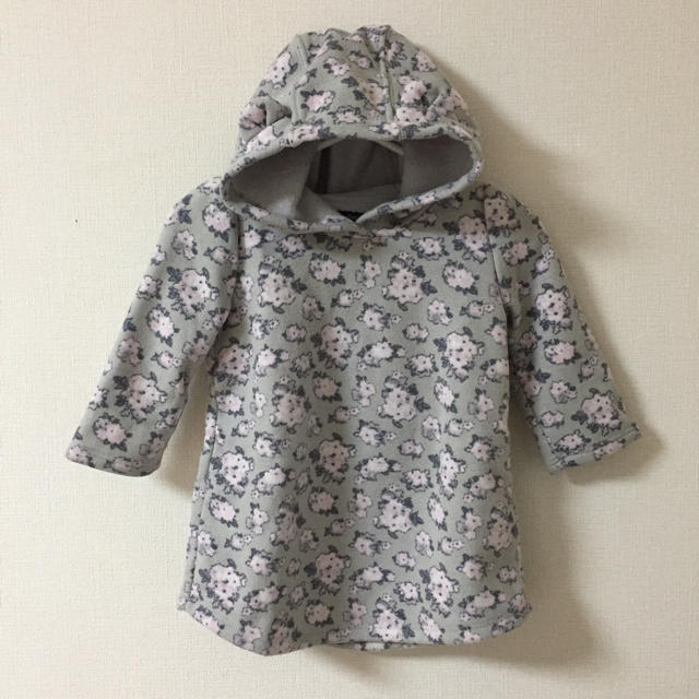 babyGAP(ベビーギャップ)のbabygap☆クマ耳ワンピース/6m-12m キッズ/ベビー/マタニティのベビー服(~85cm)(ワンピース)の商品写真