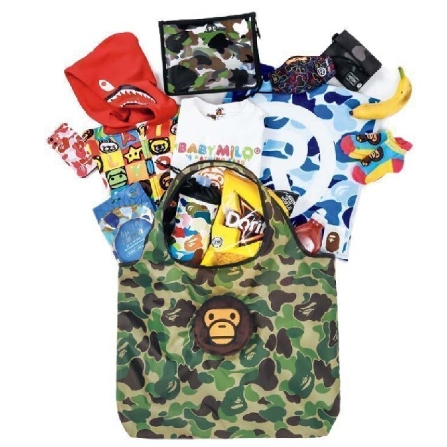 A BATHING APE(アベイシングエイプ)の≪付録≫BAPE KIDS(R) ショッピングバッグ＆MILO(R)型エコバッグ レディースのバッグ(エコバッグ)の商品写真