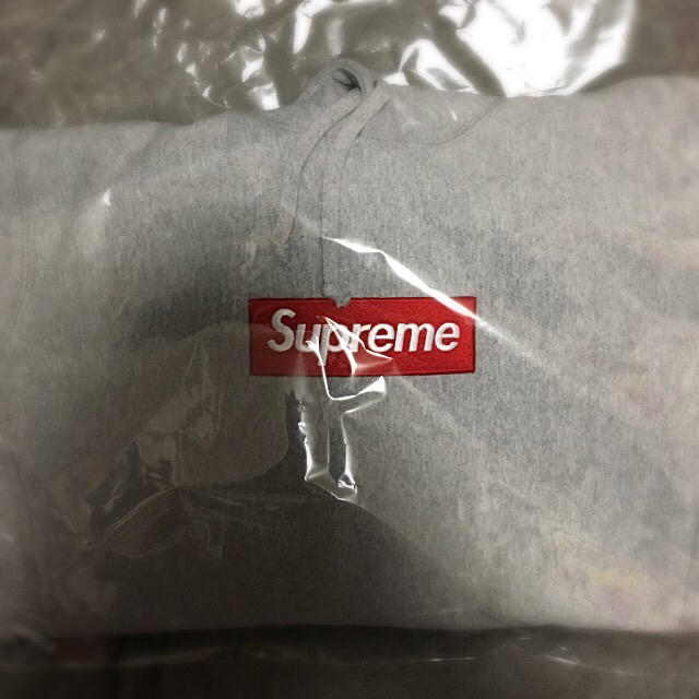 supreme box logo sweatshirts grey S