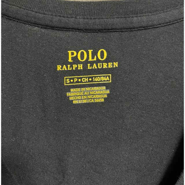 Ralph Lauren(ラルフローレン)の【5回程度着用】ラルフローレン Vネック Tシャツ ブラック 黒 Sサイズ レディースのトップス(Tシャツ(半袖/袖なし))の商品写真