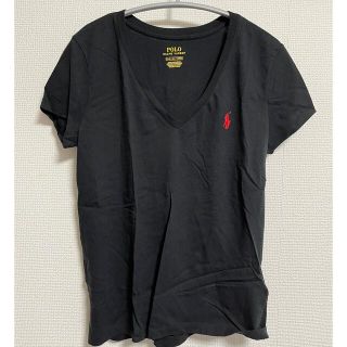 ラルフローレン(Ralph Lauren)の【5回程度着用】ラルフローレン Vネック Tシャツ ブラック 黒 Sサイズ(Tシャツ(半袖/袖なし))