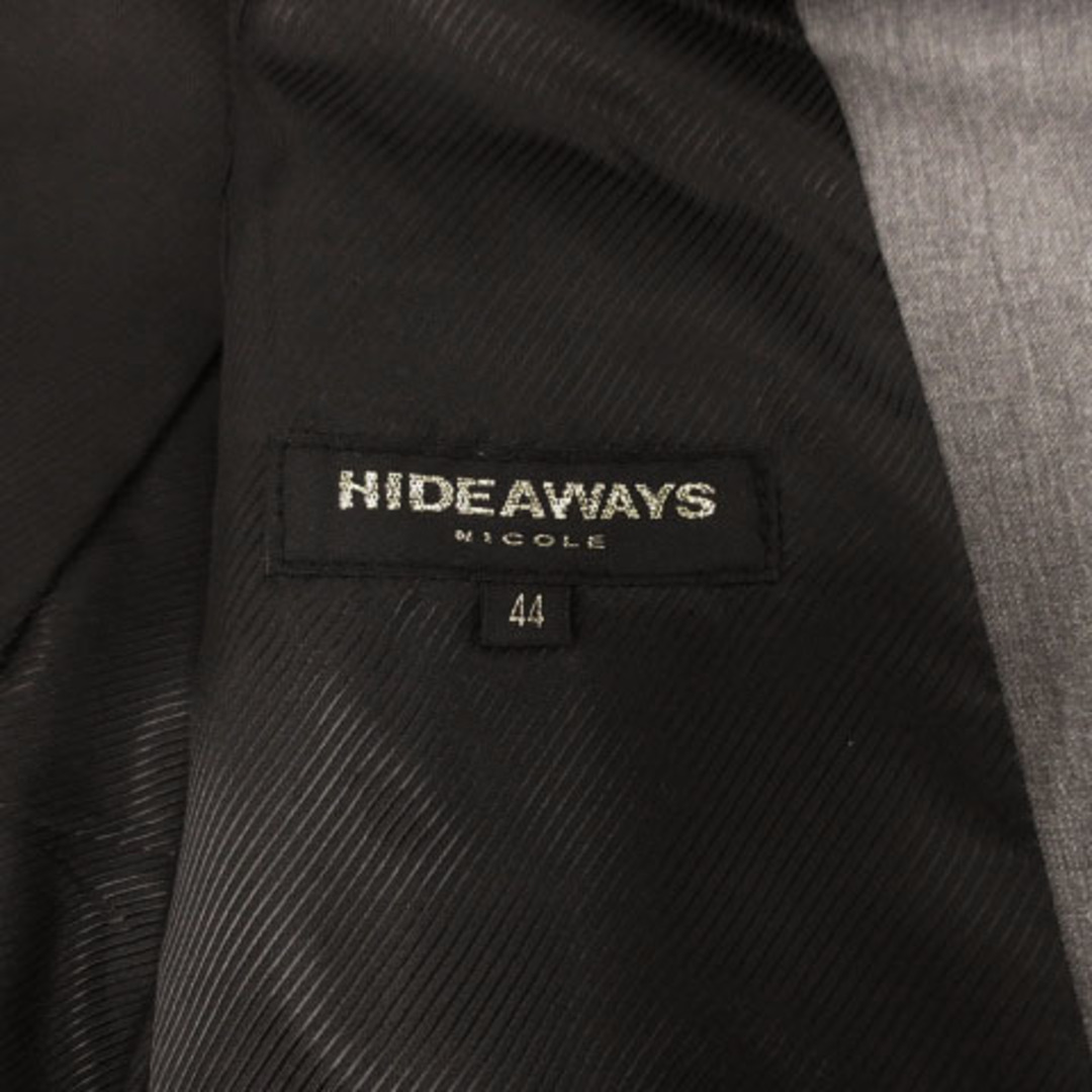 HIDEAWAY(ハイダウェイ)のハイダウェイ ニコル HIDEAWAYS ジャケット 段返り 3B グレー 44 メンズのジャケット/アウター(テーラードジャケット)の商品写真