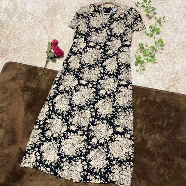 ローラアシュレイ♡ロングワンピース マキシ丈 半袖 クラシック 花柄