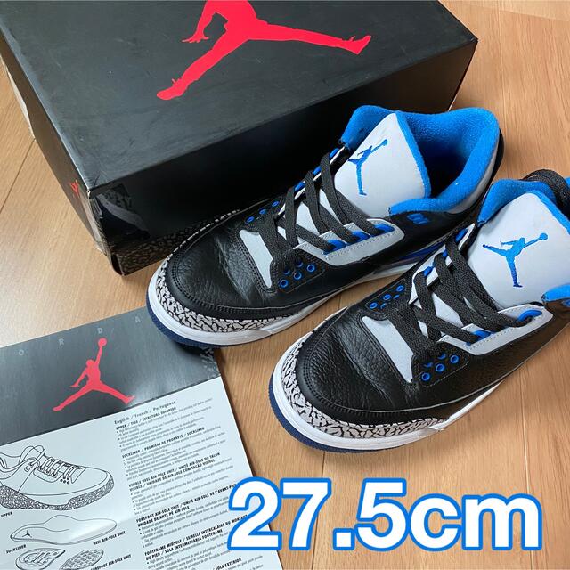 27.5 NIKE AIR JORDAN 3 OG 136064-007