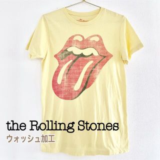 Tシャツ the Rolling Stonesリップストゥタン ウォッシュ加工(Tシャツ/カットソー(半袖/袖なし))