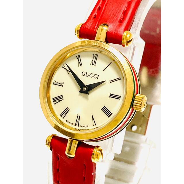 美品! GUCCI 電池u0026ベルト新品交換済み レディース腕時計 シェリー
