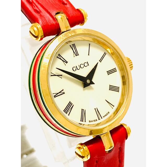 美品! GUCCI 電池u0026ベルト新品交換済み レディース腕時計 シェリー