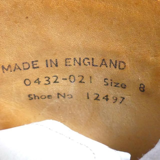 GEORGE COX(ジョージコックス)の英国製 ラバーソールブーツ 本革 27 UK8 ジョージコックス 白 X6299 メンズの靴/シューズ(ブーツ)の商品写真
