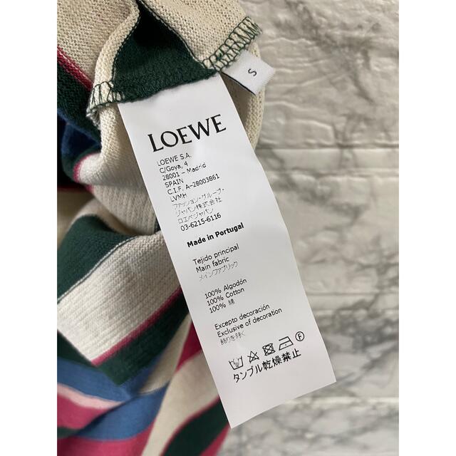 ロエベ LOEWE コットン Tシャツ ロゴ マルチカラー ボーダー メンズ