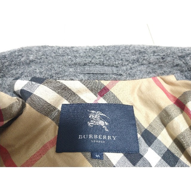 BURBERRY(バーバリー)の美品★バーバリーロンドン ウールジャケット ノバチェック グレー 46 レディースのジャケット/アウター(テーラードジャケット)の商品写真