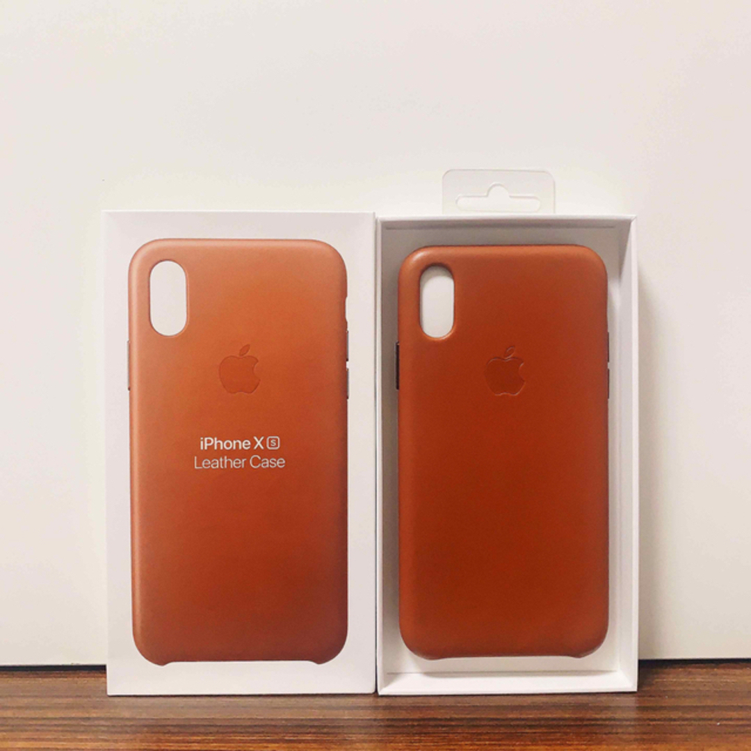 iPhone(アイフォーン)の【新品未使用】 純正iPhone Xs レザーケース サドルブラウン2枚セット スマホ/家電/カメラのスマホアクセサリー(iPhoneケース)の商品写真