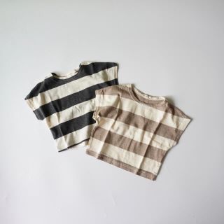 bebe) ﾂｲｽﾃｯﾄﾞｽﾄﾗｲﾌﾟT Twisted Stripe T (Ｔシャツ)