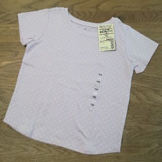 ムジルシリョウヒン(MUJI (無印良品))の【新品タグ付】無印良品 水玉半袖Tシャツ 110(Tシャツ/カットソー)