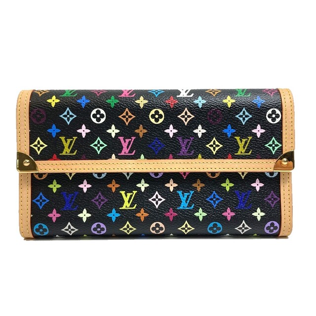 ルイヴィトン LOUIS VUITTON ポルトフォイユ インターナショナル M92658 モノグラムマルチカラー 長財布 モノグラムマルチカラーキャンバス ノワール ブラック