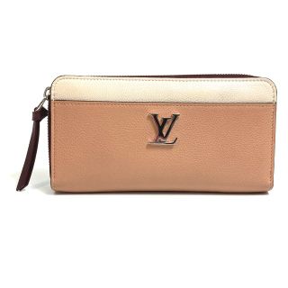 ルイヴィトン(LOUIS VUITTON)のルイヴィトン LOUIS VUITTON ジッピー・ロックミー M67540 長財布 レザー ローズソワクオーツ オレンジベージュ系(財布)