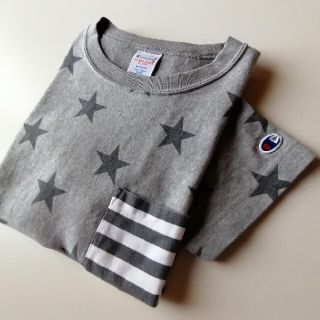 チャンピオン(Champion)のチャンピオン★リバースウィーブ★星&ストライブ★胸ポケットTシャツ★美USED(Tシャツ/カットソー(半袖/袖なし))