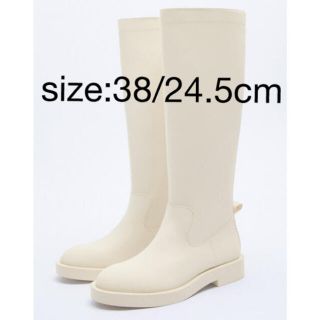 ザラ(ZARA)のZARA ラバーブーツ　レインブーツ　長靴／38（24.5cm）(レインブーツ/長靴)