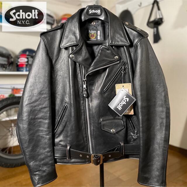 schott   新品未使用Schott US ワンスター ダブルライダース 黒